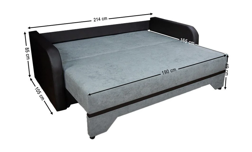 Canapea Extensibilă Corina Memory Max, Gri albastrui 4