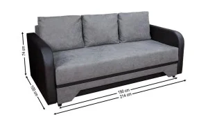 Canapea Extensibilă Corina Memory Mini, Gri inchis