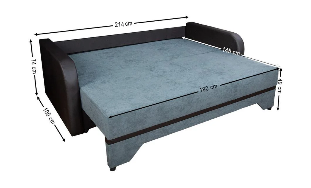 Canapea Extensibilă Corina Memory Mini, Gri antracit 4