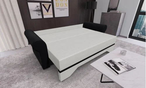 Canapea Extensibilă Mona Bonell Mini, Bej deschis/Negru 