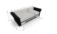 Canapea Extensibilă Mona Bonell Mini, Bej deschis/Negru  5