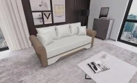 Canapea Extensibilă Mona Bonell Mini, Bej deschis/Maro 2