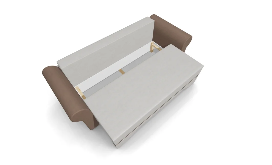 Canapea Extensibilă Mona Bonell Mini, Bej deschis/Maro 4