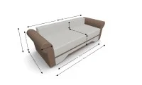Canapea Extensibilă Mona Bonell Mini, Bej deschis/Maro 5