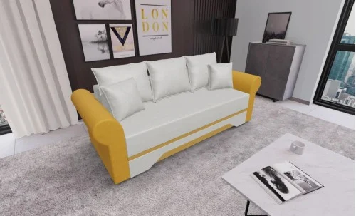 Canapea Extensibilă Mona Bonell Mini, Bej deschis/Mustar