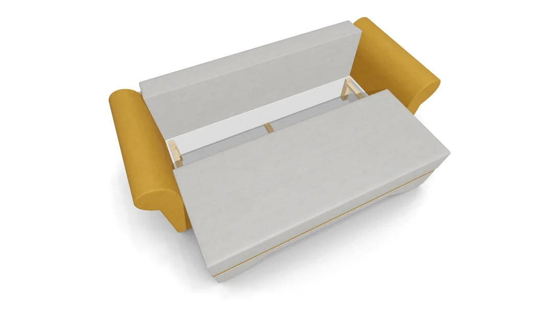 Canapea Extensibilă Mona Bonell Mini, Bej deschis/Mustar 3