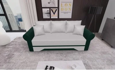 Canapea Extensibilă Mona Bonell Mini, Crem/Verde