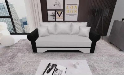 Canapea Extensibilă Mona Bonell Mini, Crem/Negru
