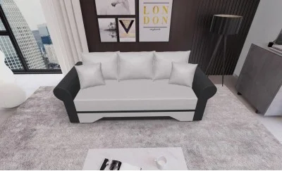 Canapea Extensibilă Mona Bonell Mini, Crem/Gri carbune