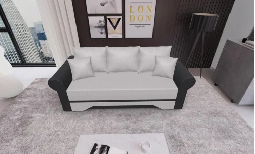 Canapea Extensibilă Mona Bonell Mini, Crem/Gri carbune