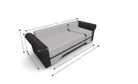 Canapea Extensibilă Mona Bonell Mini, Crem/Gri carbune 5