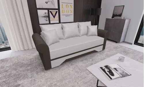 Canapea Extensibilă Mona Bonell Mini, Crem/Maro