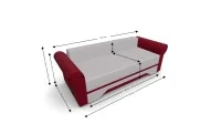Canapea Extensibilă Mona Bonell Mini, Crem/Rosu 5
