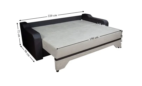 Canapea Extensibilă Royal Bonell Mini, Crem deschis