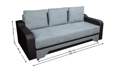 Canapea Extensibilă Royal Bonell Mini, Gri albastrui