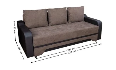 Canapea Extensibilă Royal Bonell Max, Maro închis - Lemon 28