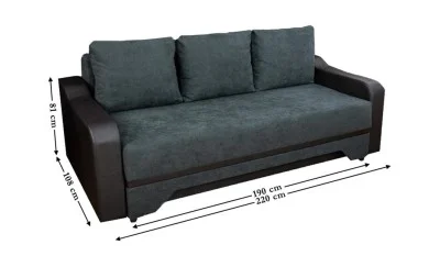 Canapea Extensibilă Royal Bonell Max, Gri antracit