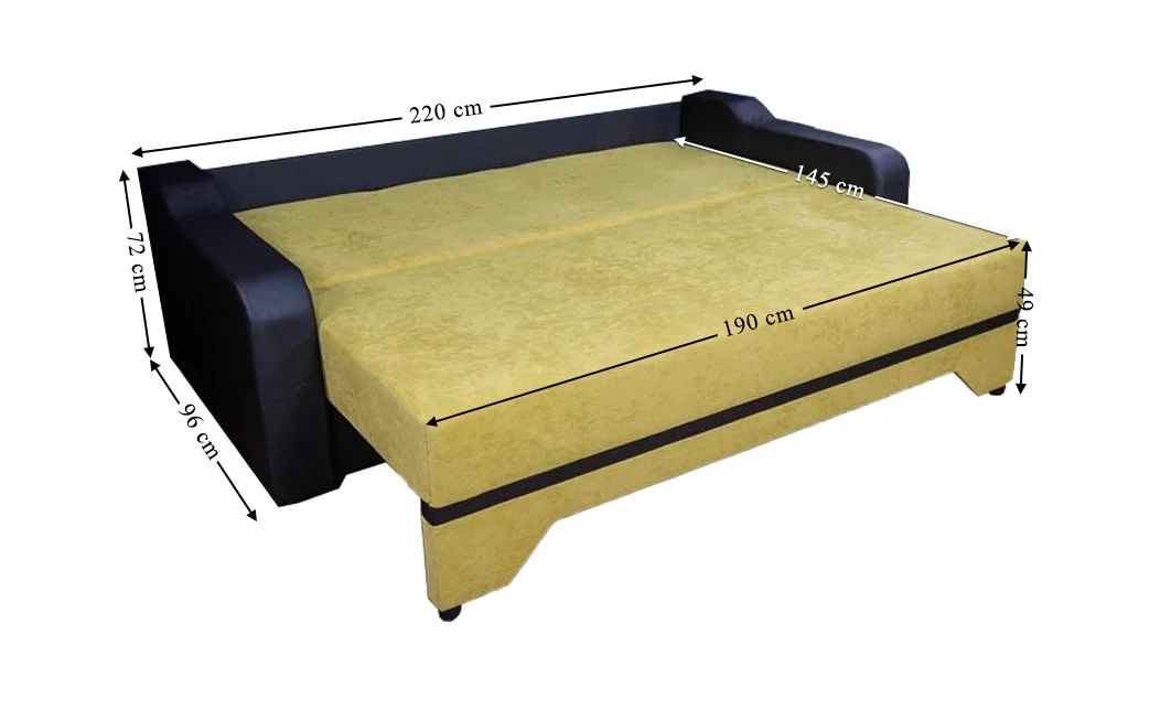 Canapea Extensibilă Royal Bonell Mini, Muștar 5
