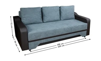 Canapea Extensibilă Royal Bonell Mini, Gri antracit - Lemon 56