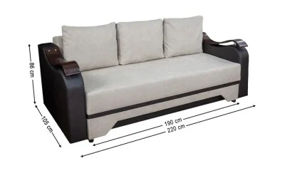 Canapea Extensibilă Sally Bonell Max, Bej - Lemon 13