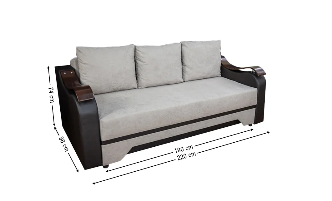 Canapea Extensibilă Sally Memory Mini, Bej închis 1