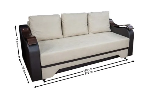 Canapea Extensibilă Sally Memory Mini, Bej