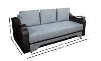 Canapea Extensibilă Sally Bonell Mini, Gri albastrui