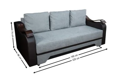 Canapea Extensibilă Sally Bonell Mini, Gri albastrui
