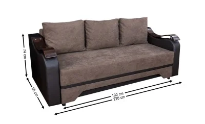 Canapea Extensibilă Sally Bonell Mini, Maro