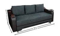 Canapea Extensibilă Sally Memory Mini, Gri inchis 1