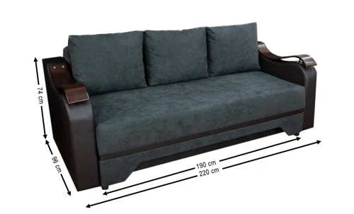 Canapea Extensibilă Sally Memory Mini, Gri inchis