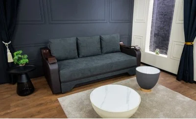 Canapea Extensibilă Sally Bonell Max, Gri inchis
