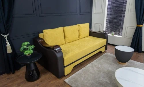 Canapea Extensibilă Sally Bonell Mini, Mustar