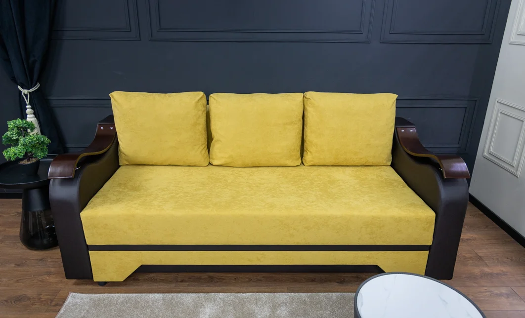 Canapea Extensibilă Sally Bonell Mini, Mustar 3