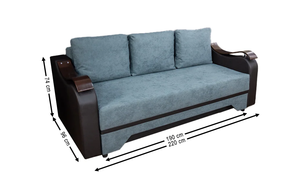 Canapea Extensibilă Sally Bonell Mini, Gri antracit 1