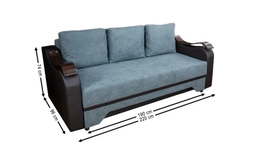 Canapea Extensibilă Sally Bonell Mini, Gri antracit