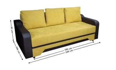 Canapea Extensibilă Royal Bonell Max, Muștar