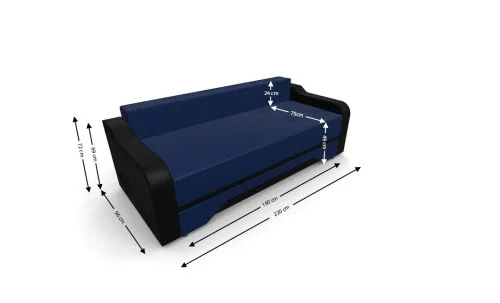 Canapea Extensibila Royal Mini, Albastru