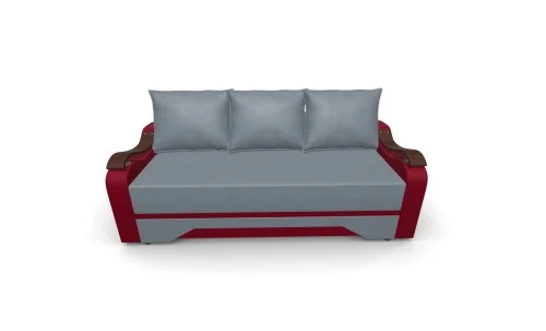 Canapea Extensibila Sally Mini, Gri albastrui/Rosu