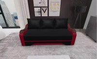 Canapea Extensibila Sally Mini, Negru/Rosu 1