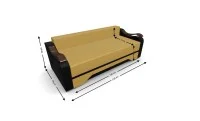 Canapea Extensibila Sally Mini, Mustar/Negru 4