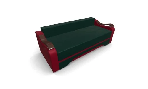 Canapea Extensibila Sally Mini, Verde/Rosu