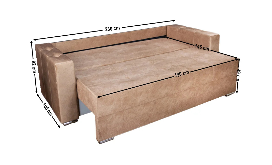 Canapea Extensibilă Vegas Bonell Mini, Bej 4