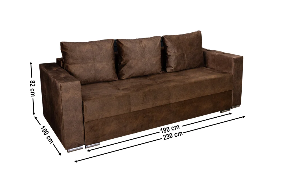 Canapea Extensibilă Vegas Bonell Mini, Maro 1