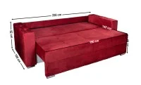 Canapea Extensibilă Vegas Bonell Mini, Rosu 3