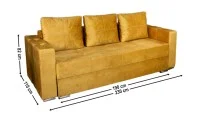 Canapea Extensibilă Vegas Bonell Max, Mustar 1