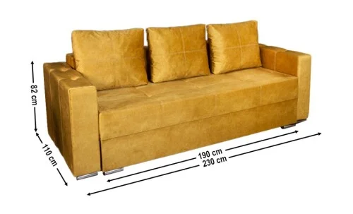 Canapea Extensibilă Vegas Bonell Max, Mustar
