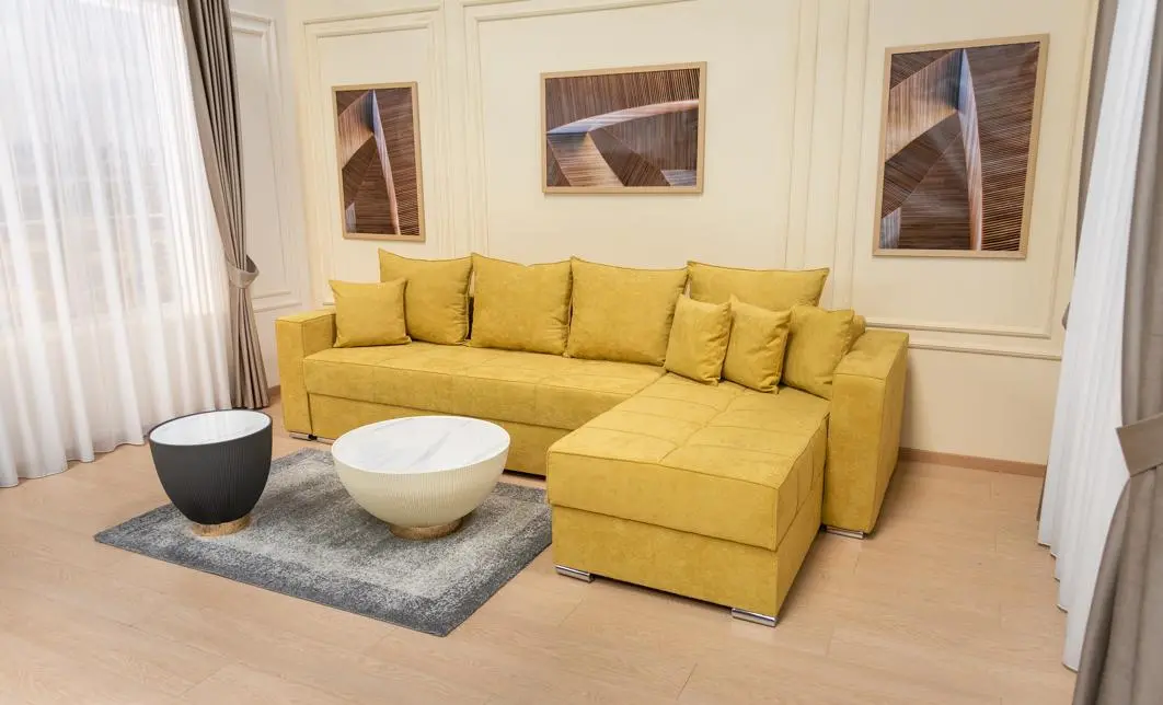 Colțar Extensibil Claudia Mare XXL Bonell Galben - Lemon 43, Interschimbabil