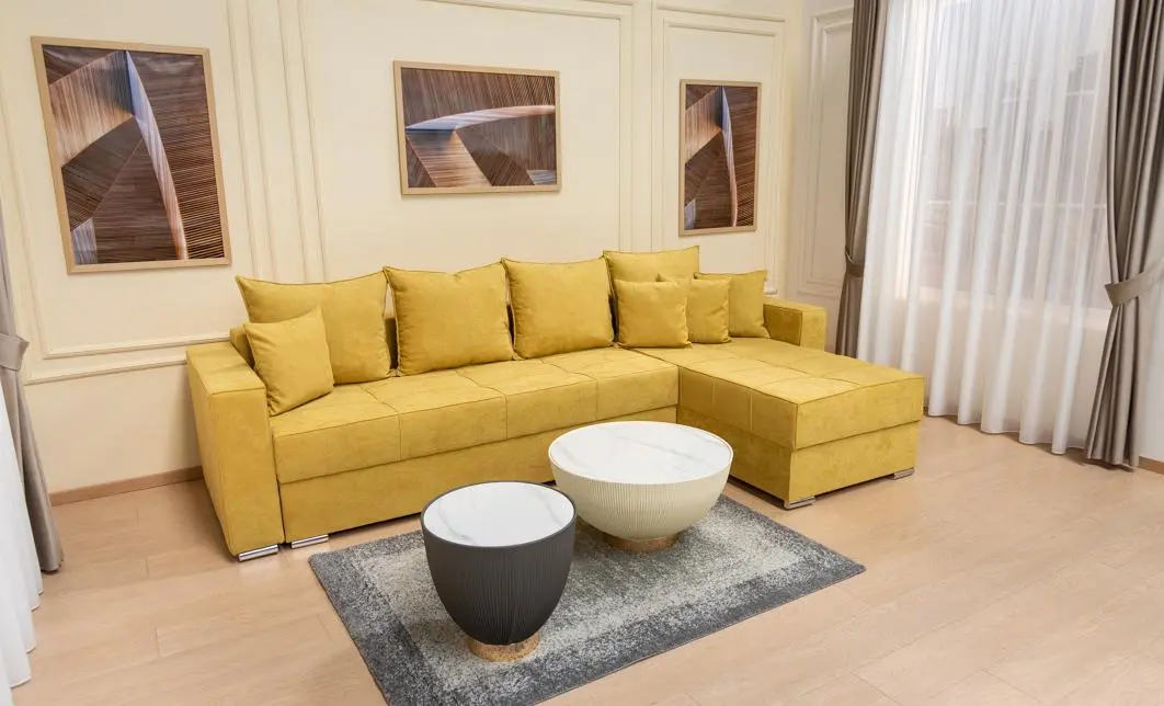 Colțar Extensibil Claudia Mare XXL Bonell Galben - Lemon 43, Interschimbabil