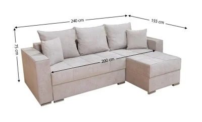 Colțar Extensibil Claudia XXS Bonell Bej - Aragon 03 Interschimbabil